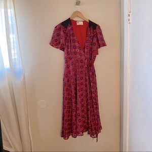 Anthropologie Kopal red wrap dress